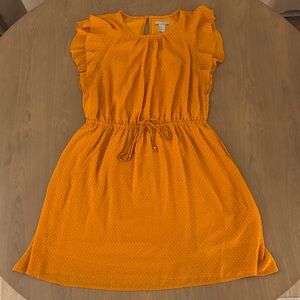 H&M Women’s Bright Orange Dress with Ruffle Sleeves